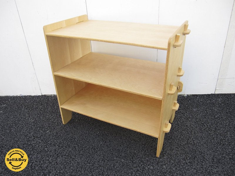 希少廃盤 無印良品 MUJI ねじのいらない組立シェルフ 『 WEDGE SHELF 』 美品 ★