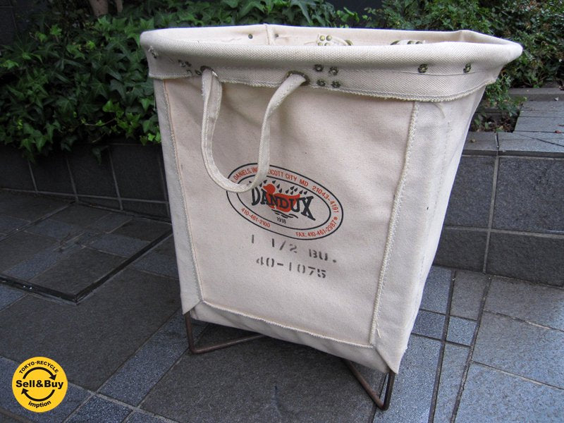U.S.A 老舗帆布メーカー " DANDUX / ダンダックス社 " 『 バスケット( 1.5 BUSHEL = 52.8L )』 生成り