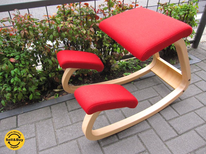 Norway VARIER / ヴァリエール ( by STOKKE / ストッケA.S社 ) ★ エルゴノミクスバランスチェア 美品 『 Variable / バリアブル 』 シートカラー:レッド