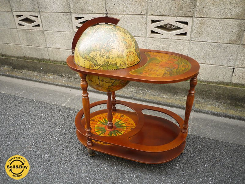 地球儀 バーワゴン カクテルワゴン アンティーク調 ◎