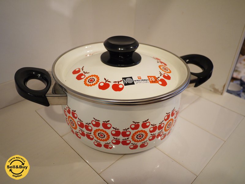 未使用品 SEIYU NORTA ノルタ社 ドイツ レトロ 琺瑯鍋 ホーロー 内径20cm ◎