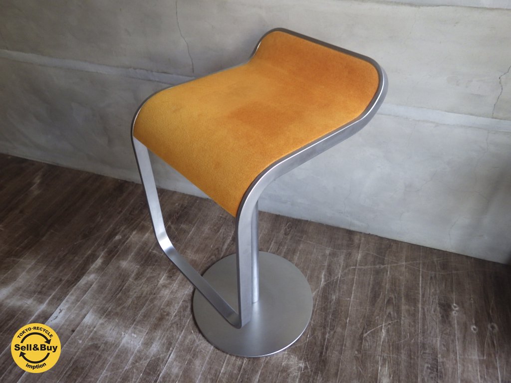 lapalma ラパルマ LEM レムカウンタースツールハイ・ロー 昇降式 カウンターチェア ファブリックシート オレンジ デザイン:AZUMI アズミ・安積 伸&朋子 1 ♪