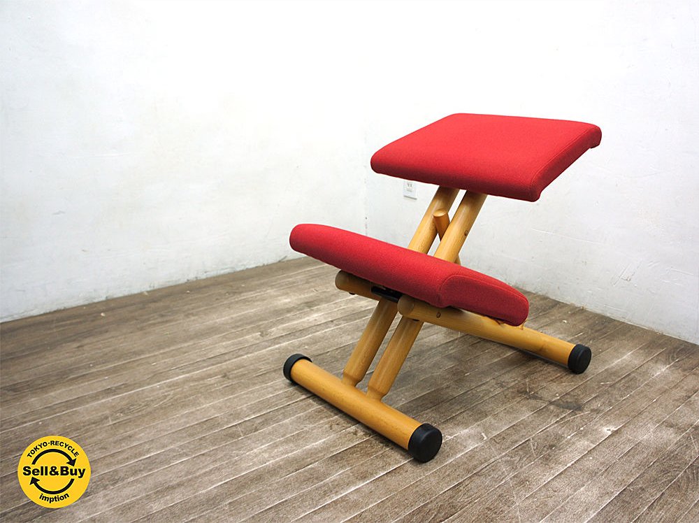 ノルウェー Varier / ヴァリエール社 ( by STOKKE / ストッケ ) 美品 『 MALTI balans (マルチバランス) レッド 』 ピーター・オプスヴィック ★