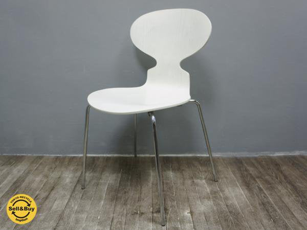 フリッツハンセン Fritz Hansen アントチェア ( アリンコチェア ) カラードアッシュ ホワイト C ●