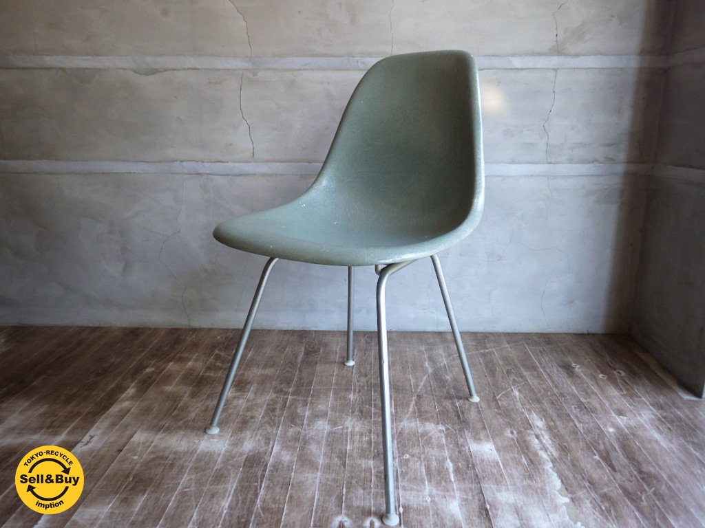 希少カラー シーフォームグリーン ハーマンミラー Herman Miller ビンテージ 2nd サイドシェル チェア Hベース ♪