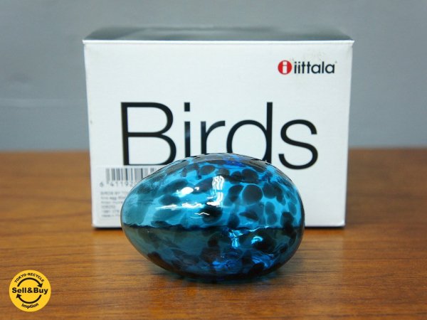 iittala イッタラバード ”Ano Egg” SCOPE限定 非売品 エッグ ブルーxブラック 箱付 ●