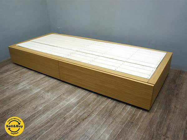 MUJI 無印良品 オーク材 収納ベッドフレーム スモールサイズ ( セミシングル ) ●