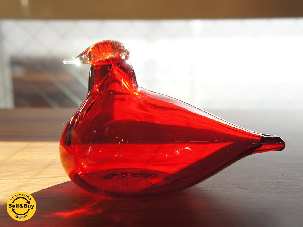 iittala イッタラバード ”Little tern” コアジサシ 廃番レッド ●