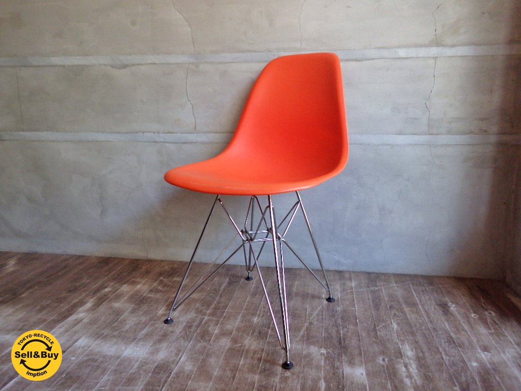 ヴィトラ vitra サイドシェルチェア エッフェルベース DSR オレンジ ♪