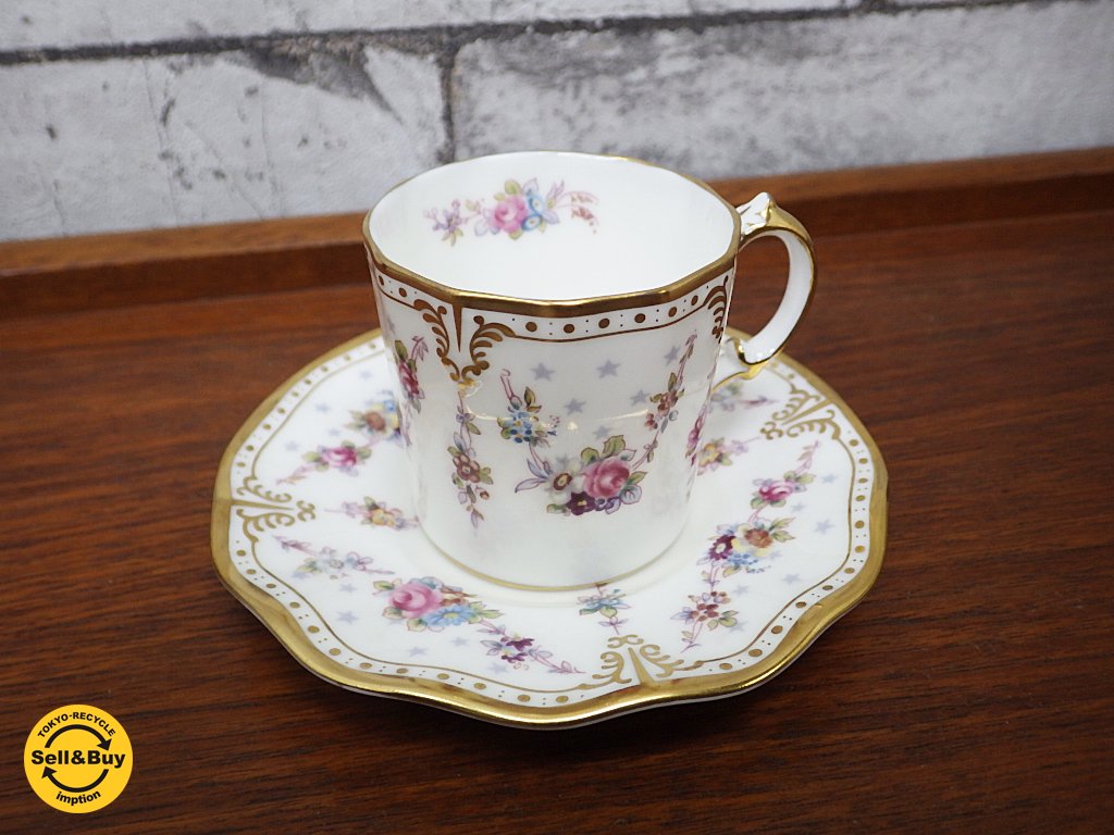 ROYAL CROWN DERBY / ロイヤルクラウンダービー ロイヤルアントワネット コーヒーカップ&ソーサー b ●
