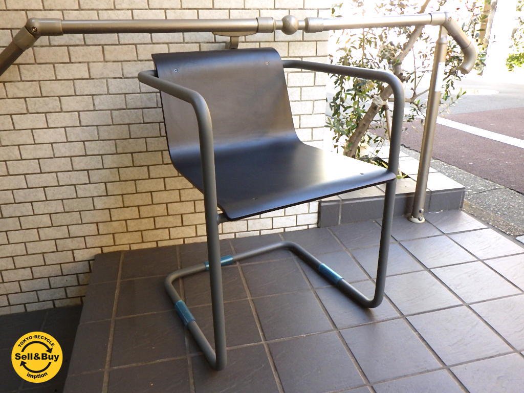 ドイツ トーネット×無印良品 スチールパイプ チェア ダークグレー THONET×MUJI ■