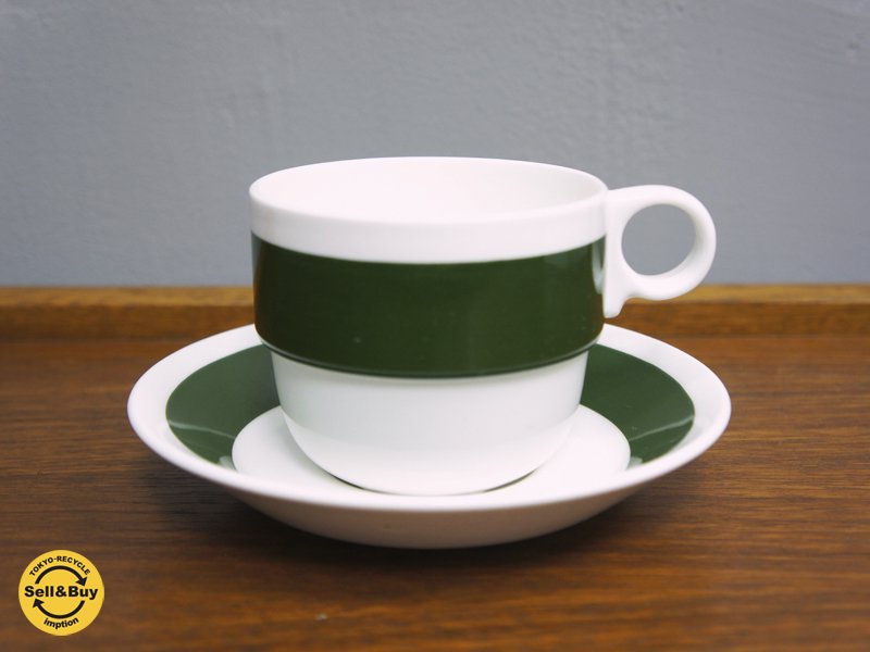 北欧 グスタフスベリ GUSTAVSBERG BENPORSLIN カップ&ソーサー ●