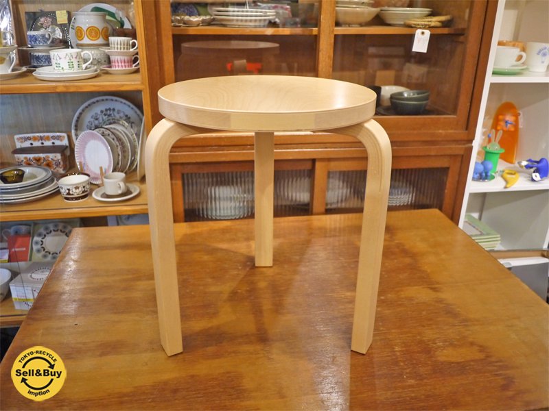 美品 アルテック Artek スツール60 バーチ材 アルヴァ アアルト ◎