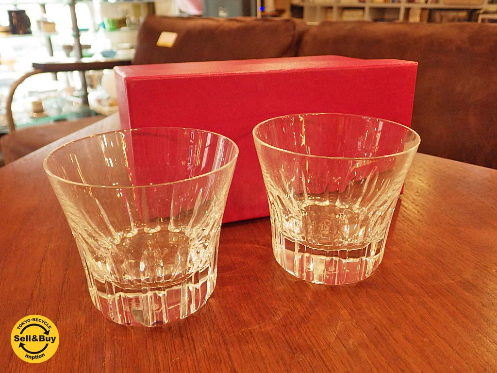 バカラ Baccarat エトナ ロックグラス ペア 箱付 ●