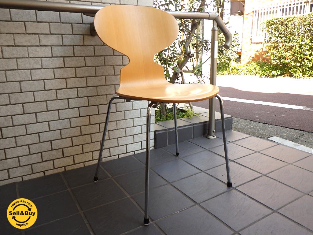 フリッツハンセン Fritz Hansen アントチェア ANT CHAIR アルネ ヤコブセン 4本脚 ナチュラル ビーチ THE ANT (B)■