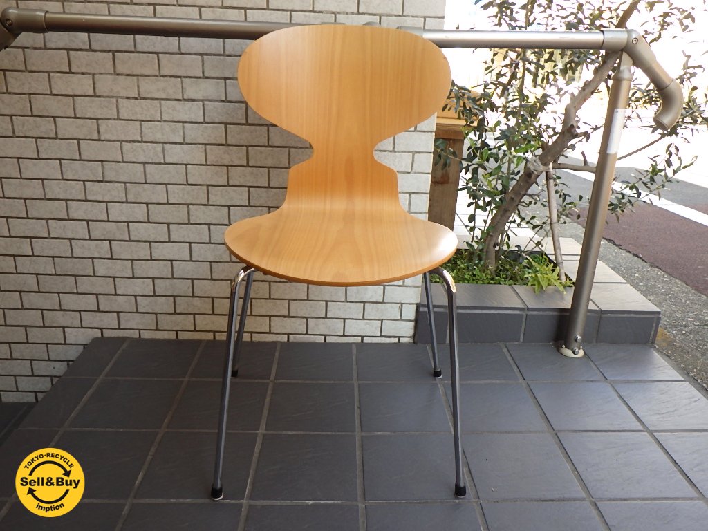 フリッツハンセン Fritz Hansen アントチェア ANT CHAIR アルネ ヤコブセン 4本脚 ナチュラル ビーチ THE ANT (A)■