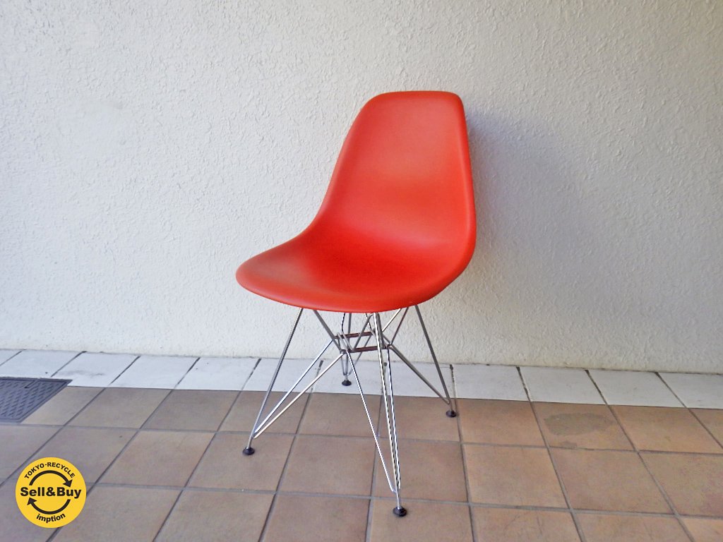 ヴィトラ vitra イームズ サイドシェルチェア エッフェルベース DSR オレンジ B ◇
