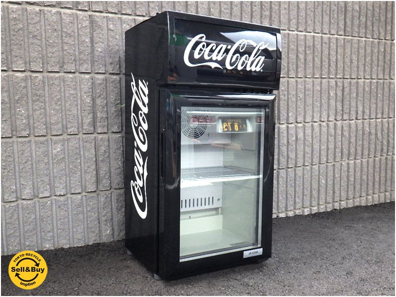 コカ・コーラ Coca-Cola 2015年式 Haier製 『 卓上 ショーケース ( ミニ冷蔵庫 / クーラーボックス ) 黒 』 LEDライトアップ! 稼働OK!! 非売品・販促グッズ!!! ★