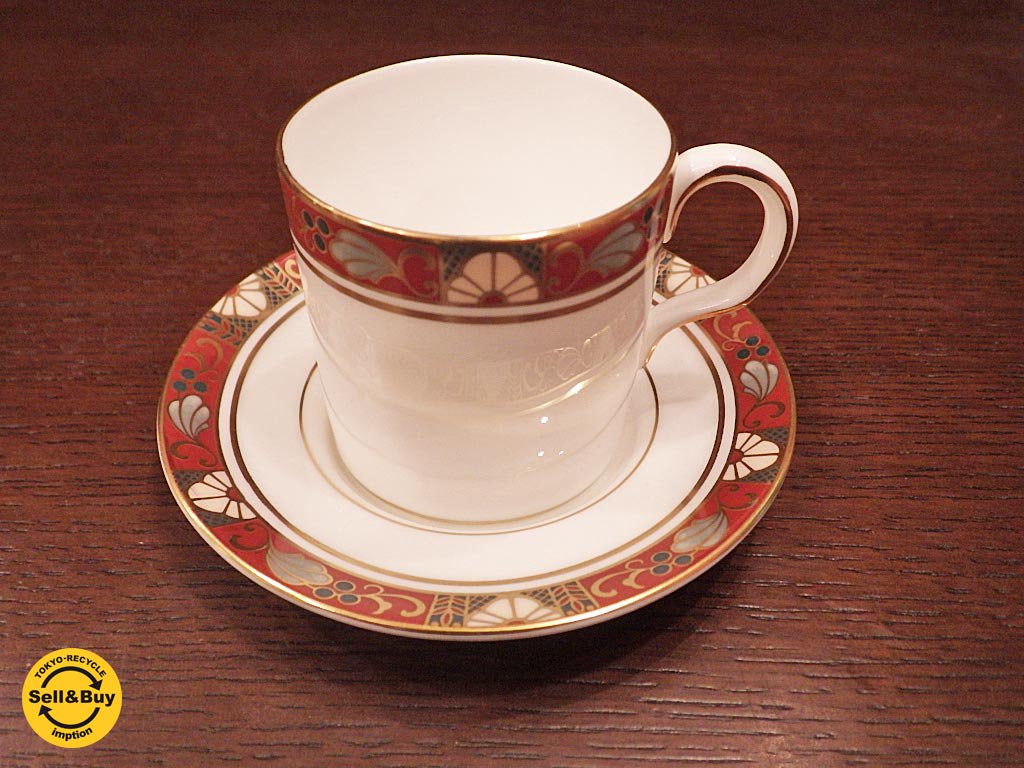ロイヤルクラウンダービー ROYAL CROWN DERBY 京七宝パターン CLOISONNE PATTERN デミタスカップ&ソーサー a ●