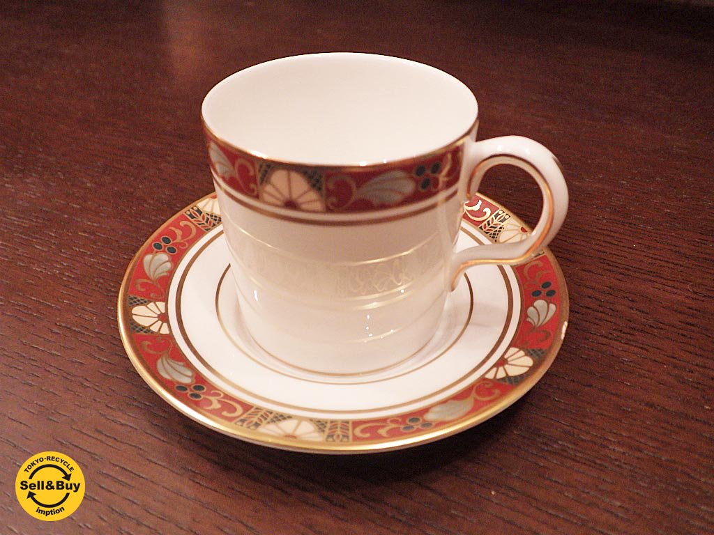 ロイヤルクラウンダービー ROYAL CROWN DERBY 京七宝パターン CLOISONNE PATTERN デミタスカップ&ソーサー b ●