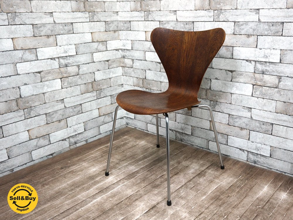 フリッツ ハンセン/Fritz Hansen/『セブンチェア』Arne Jacobsen/アルネ・ヤコブセン チーク材 60’s ヴィンテージ A ●