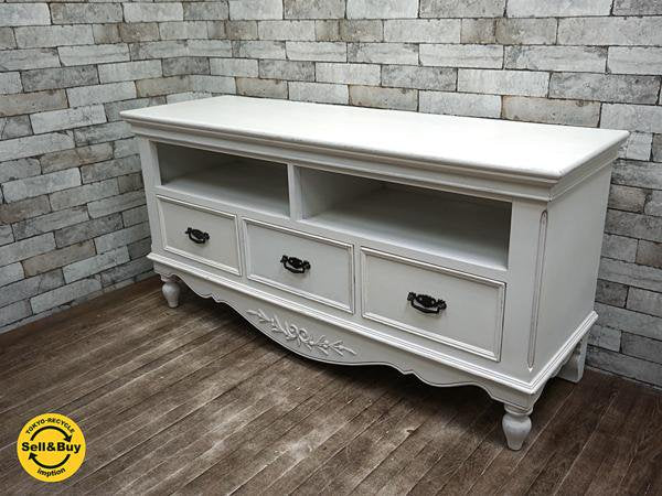 フランス カントリーコーナー Country Corner ROMANCEコレクション テレビ台TVボード 定価約13万円 キノ青山 取扱い ●