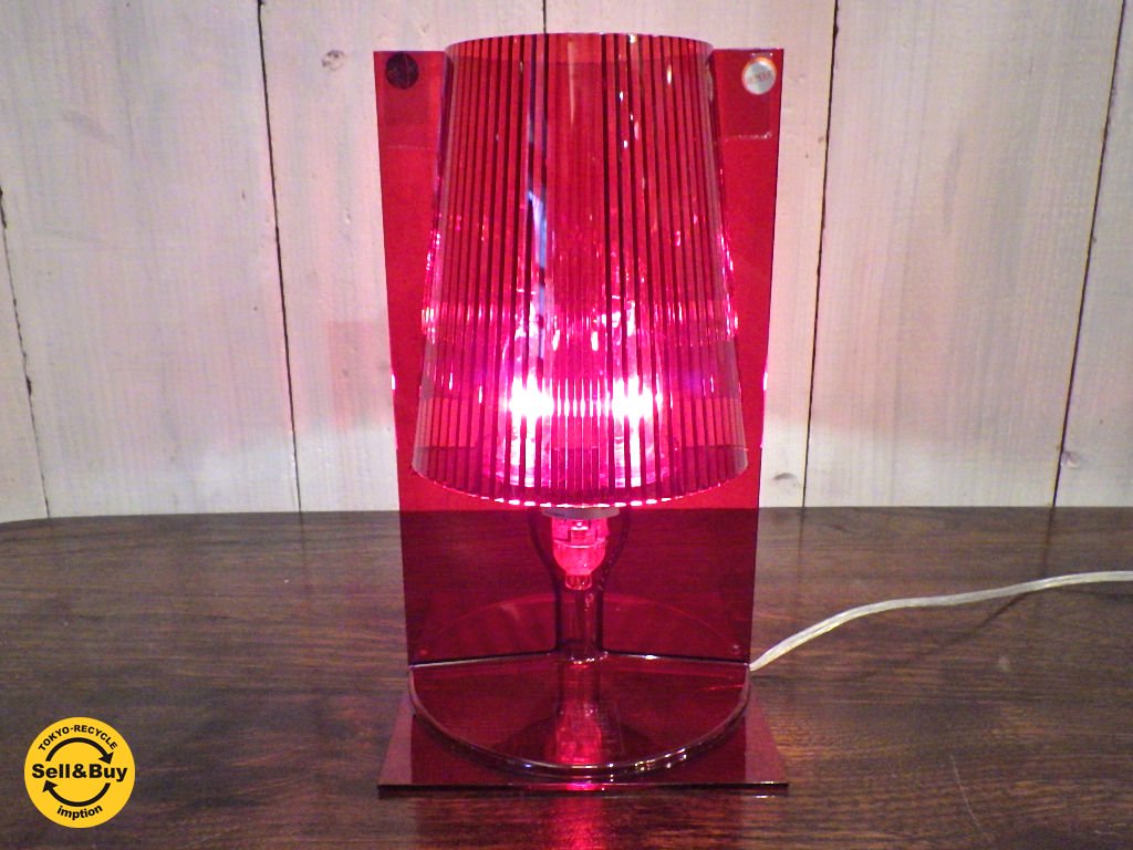 未使用品 カルテル Kartell TAKE テイク テーブルランプ レッド 箱付き フェルチョ・ラヴィアーニ デザイン イタリア ■