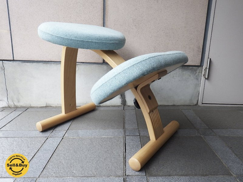 Norway Rybo / リボ社 バランスチェア 『 Balans EASY / バランスイージー 』 希少廃番 S.ブルー×グレー系ミックスカラーシート&ピスネーム付き!★