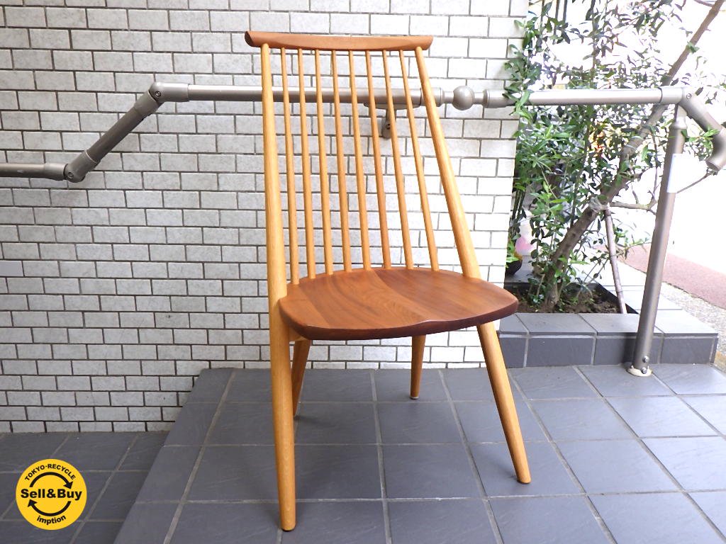 展示品 柏木工 Kashiwa シビル CIVIL チェア ウォールナットxオーク材 スピンドル D■