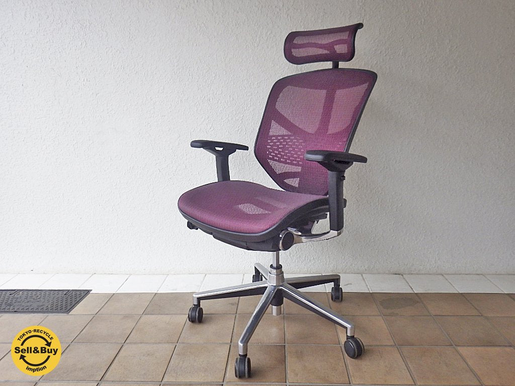 エルゴヒューマン Ergohuman エンジョイ ENJOY エルゴノミクスチェア ヘッドレスト付き ◇