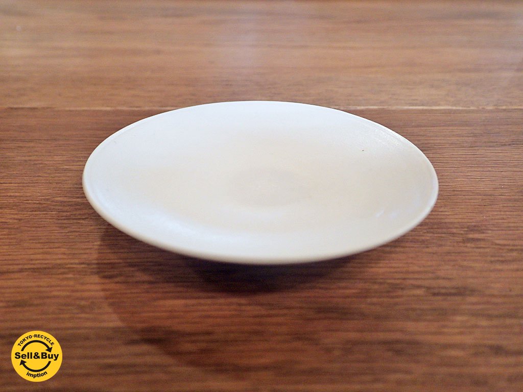 黒田泰蔵 白磁 小皿 8cm ●