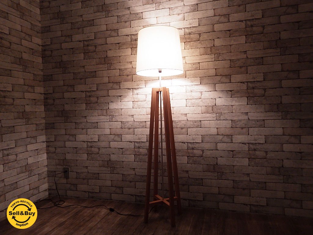 コンランショップ THE CONRAN SHOP クロス フロアライト CROSS FLOOR LIGHT ナチュラルウッド ホワイト ●
