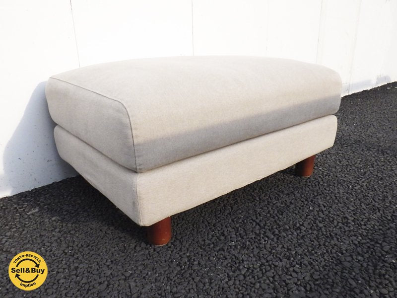 無印良品 / MUJI フェザー&ウレタン&コイルクッション仕様『 スツール / オットマン 大 』&『 専用カバー 』&『 脚 4本組 』=3点セット ★