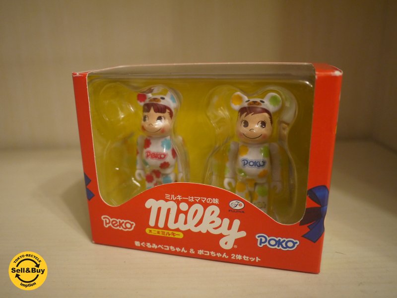 希少 BE@RBRICK ベアブリック 着ぐるみペコちゃん&ポコちゃん 2体セット 100% 未開封品 ◎