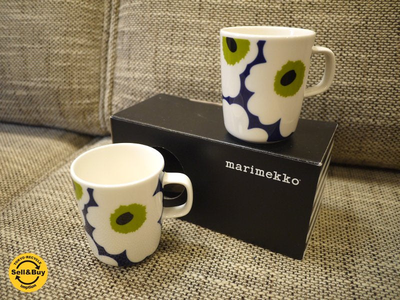 希少 未使用箱付 マリメッコ marimekko x フィンランド航空 finnair "unikko" マグ 限定品 ◎