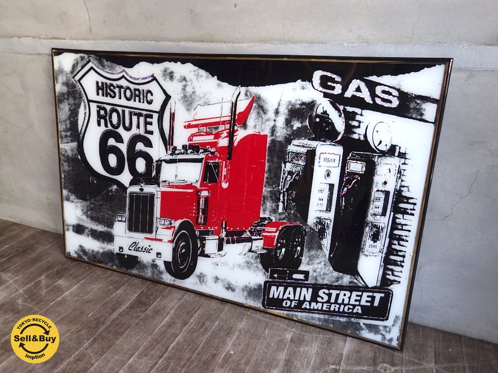 ルート66 ROUTE66 HISTORIC アクリルパネル 幅80cm ♪