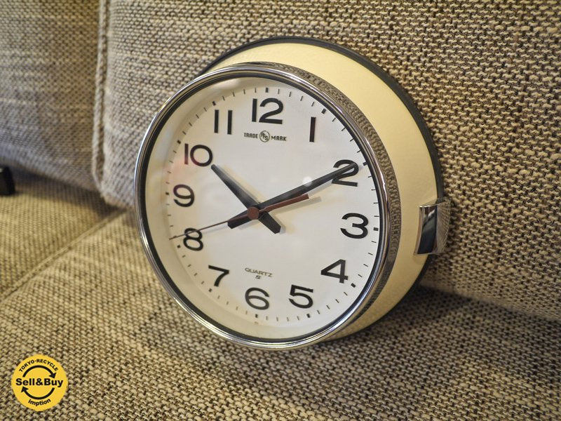 パシフィックファニチャーサービス / PACIFIC FURNITURE SERVICE × セイコー / SEIKO 別注 コラボアイテム ウォールクロック 壁掛け時計 アイボリー◎