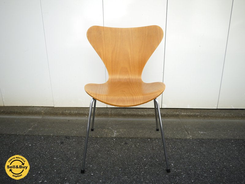 D フリッツ・ハンセン / Fritz Hansen セブンチェア ビーチ材 ナチュラル アルネ・ヤコブセン / Arne Jacobsen 現行定価¥69,120- 難有◎