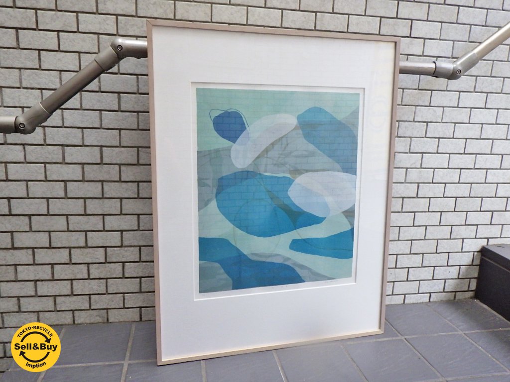 中村未来 リトグラフ 2/3 版画 額装 現代作家 アート 水 心 立 Cassina IXC 取扱 ■