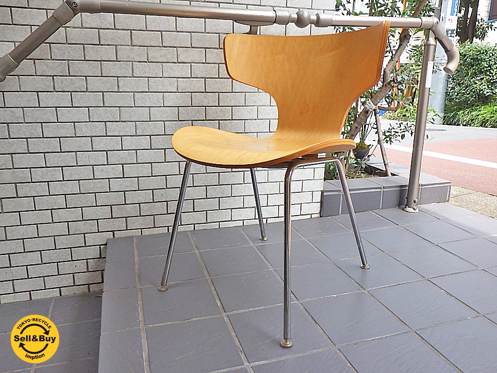 天童木工 Tendo 剣持勇 メープル材 プライウッド ダイニングチェア S-3048MP-NT ■