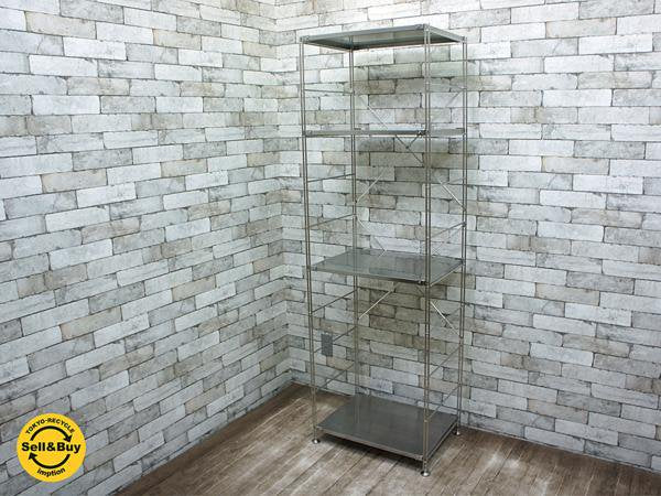 無印良品 MUJIステンレスユニットシェルフ 大サイズ 4段 スリム 幅56cm ◇