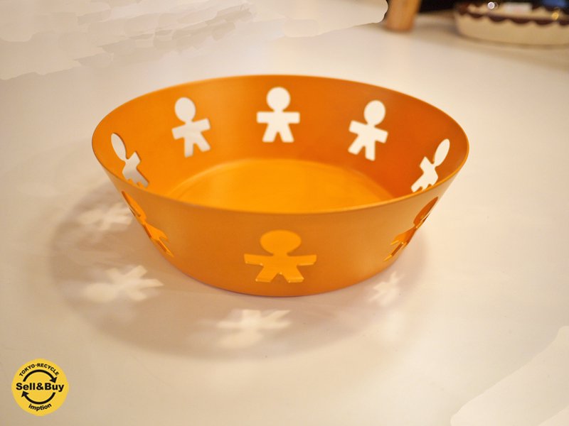 アレッシィ ALESSI ジロトンド ラウンドバスケットS オレンジ ◎