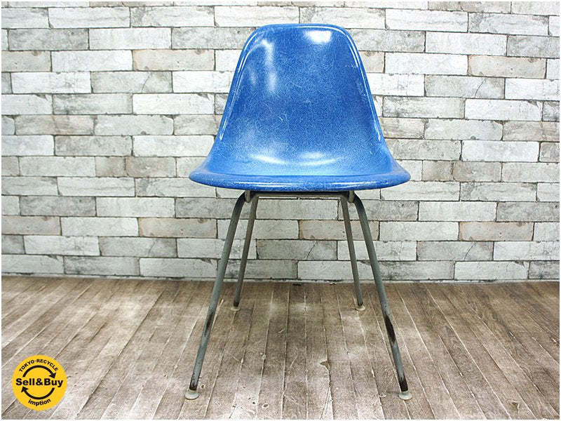 ハーマンミラー / U.S.A Herman Miller 55~70's ビンテージ 2nd 希少MBカラー! 『 サイドシェルチェア 』 ジンクHベース = DSX フルオリジナル ★