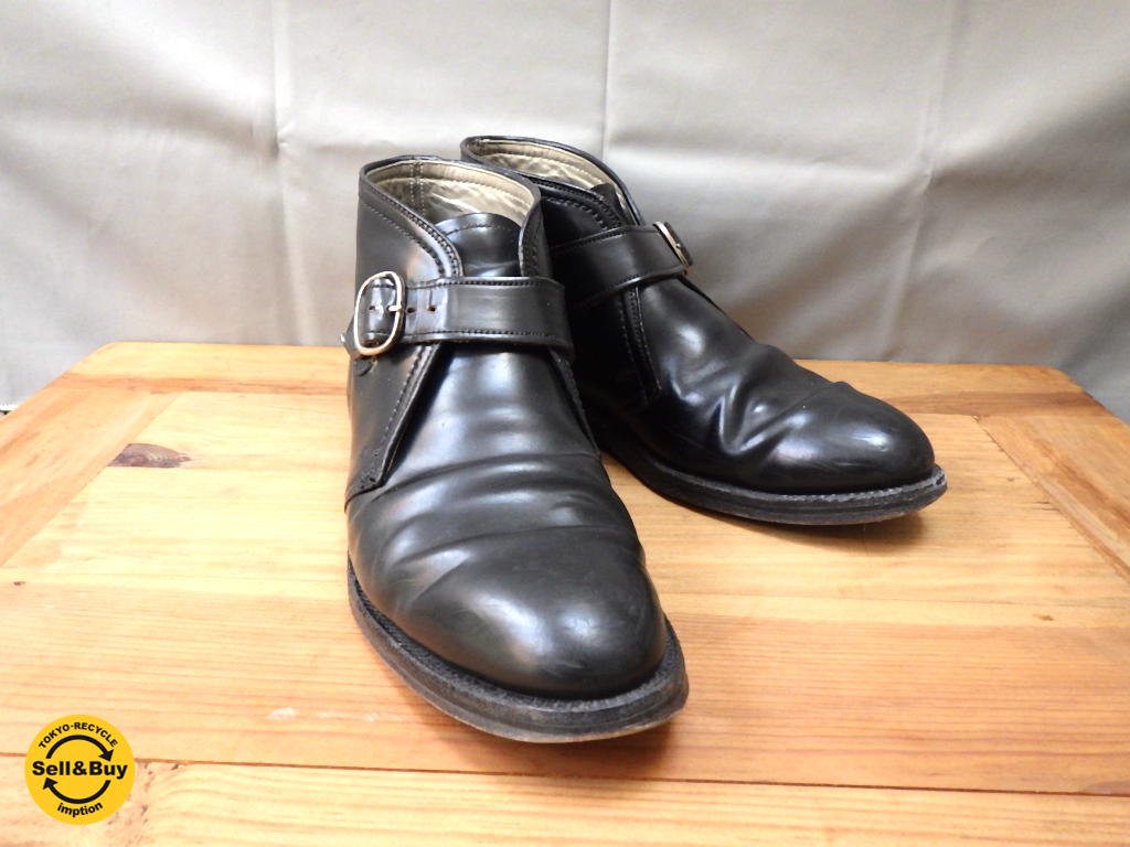 オールデン ALDEN コードバン モンクストラップ チャッカブーツ レザーソール 7 1/2 B/D 約 25.5cm ■