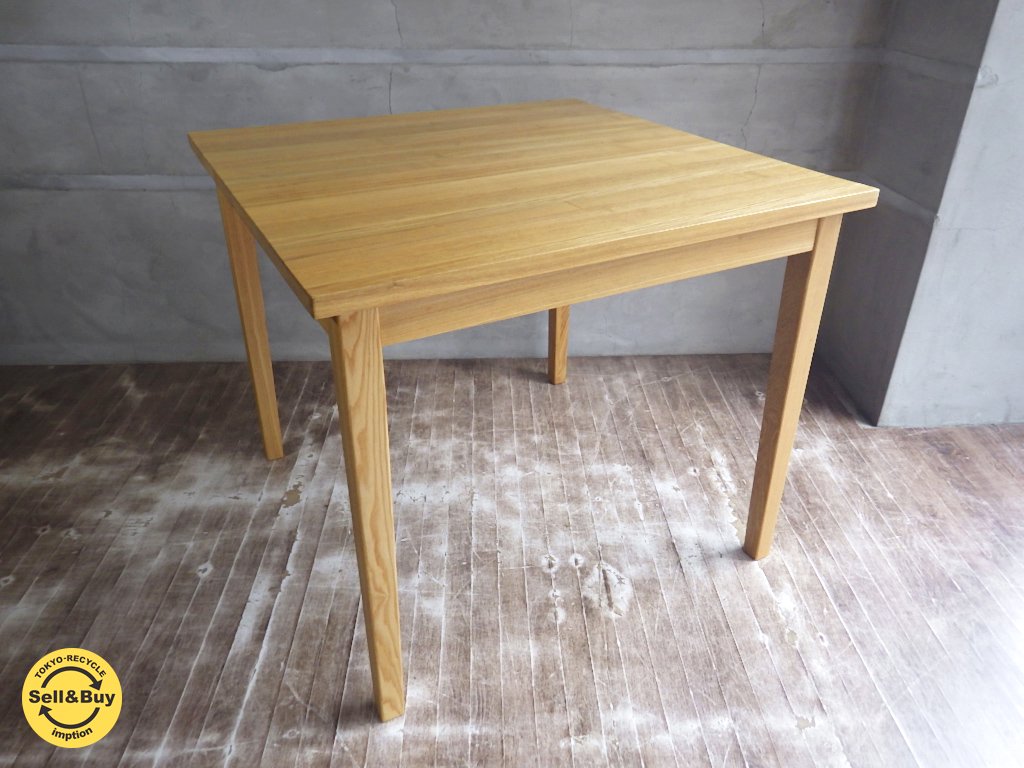 無印良品 MUJI タモ材 無垢集成材天板 ダイニングテーブル ♪