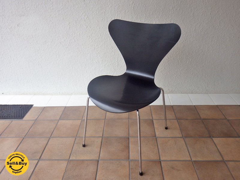 フリッツハンセン Fritz Hansen セブンチェア ブラック アルネ・ヤコブセン デザイン D ◇