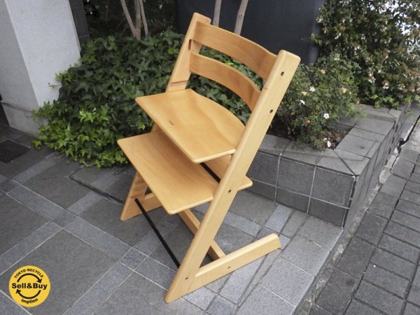 ストッケ STOKKE 新型 トリップトラップ TRIPP TRAPP ベビーチェア ナチュラル 説明書付き ◇