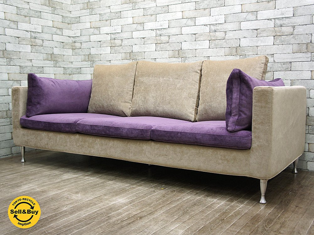 エリアトーキョー AREA Tokyo ヴァニティS 3pソファ Sofas VANITY S / 3シーター フェザークッション 脚部ジュラルミン削り出し ●