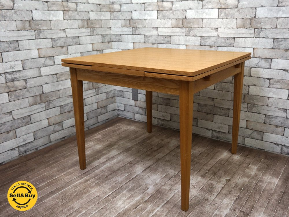 MUJI 無印良品 タモ材 EXダイニングテーブル 85~135cm ナチュラルスタイル 希少な廃盤サイズ ●