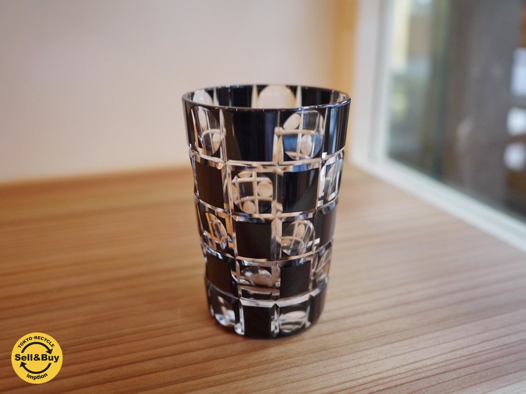 キキ ジャパネスク モダン KIKI GLASSWARE 江戸切子 玉市松 KIKI TAMA-ICHIMATSU ショットグラス ◎